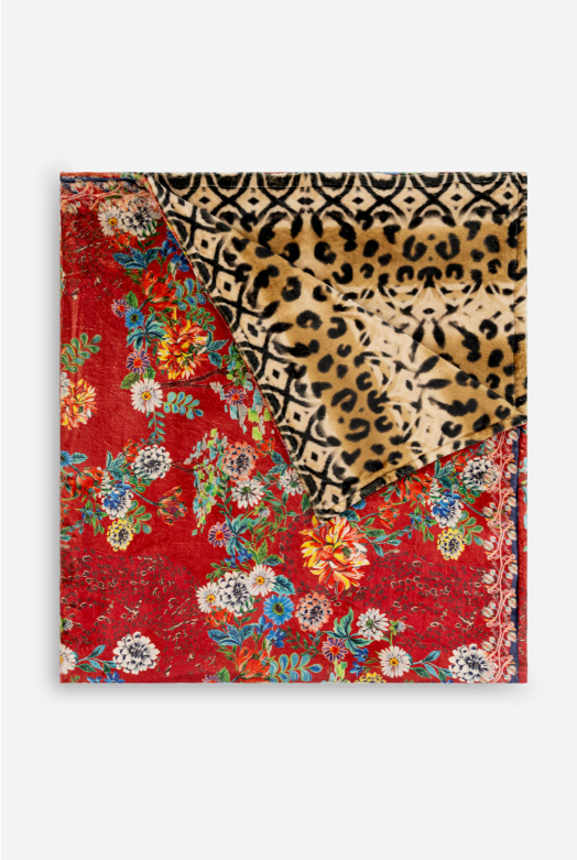 Johanna Jo Blanket JOHNNY WAS Laurel Canyon Fiorah Cozy Reversible